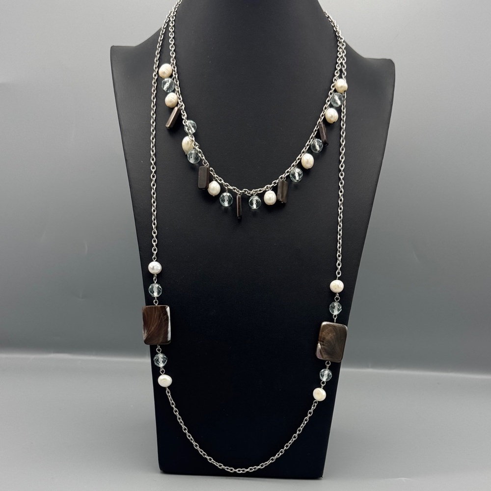 Pearl and Shell Beaded Necklace